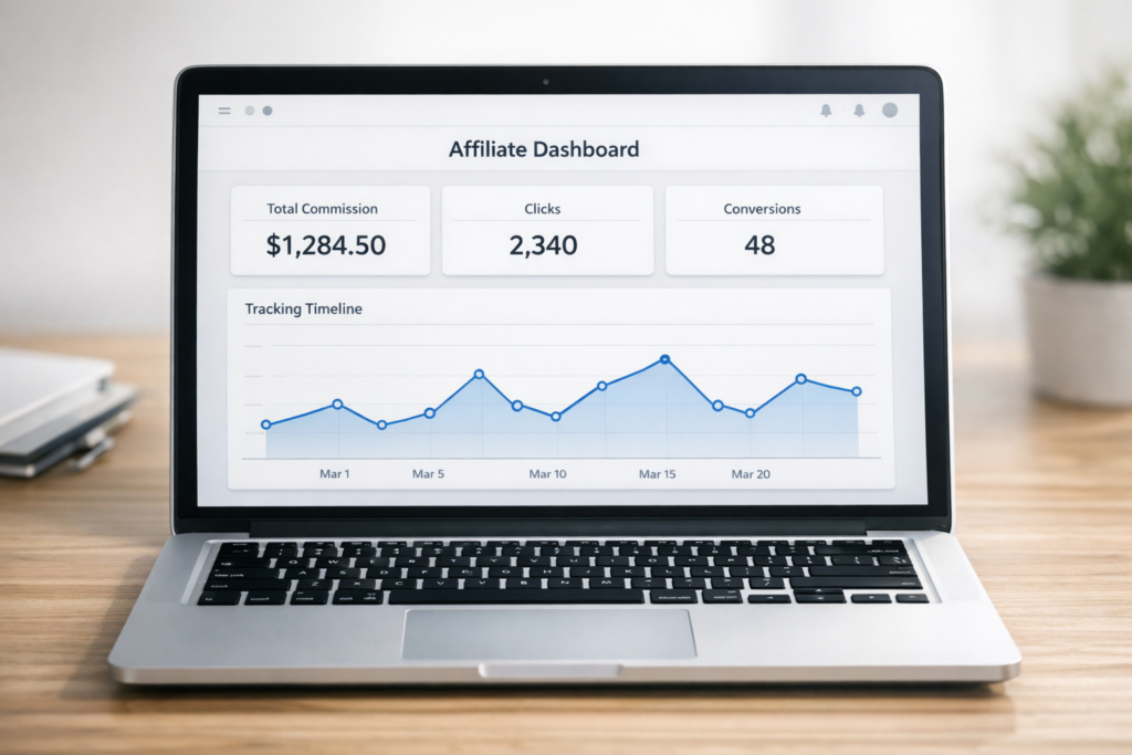 Cookie duration in affiliate marketing dashboard example