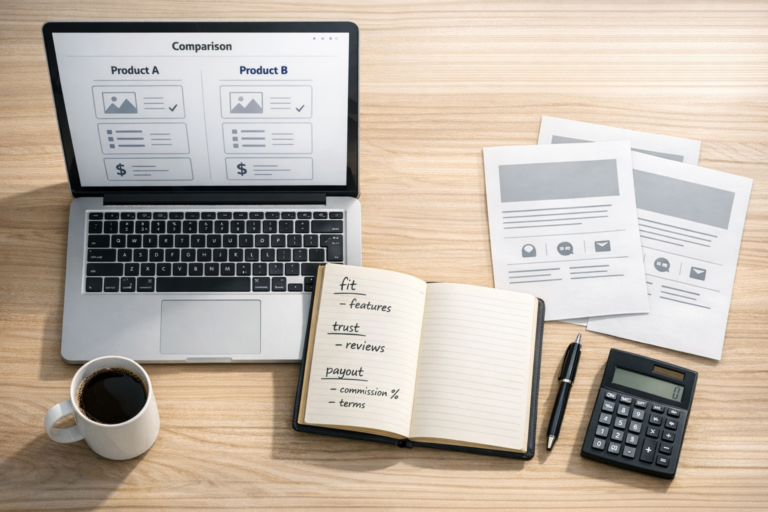 First affiliate product to recommend comparison notes