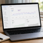 Google Search Console for beginners displayed on a laptop in a home office